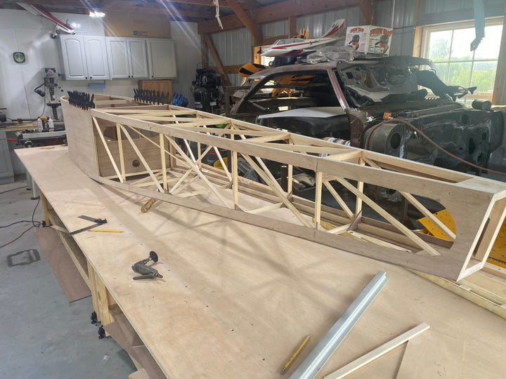 Mini-Max 1030R Ultralight Aircraft Project – Varnished, On Wheels