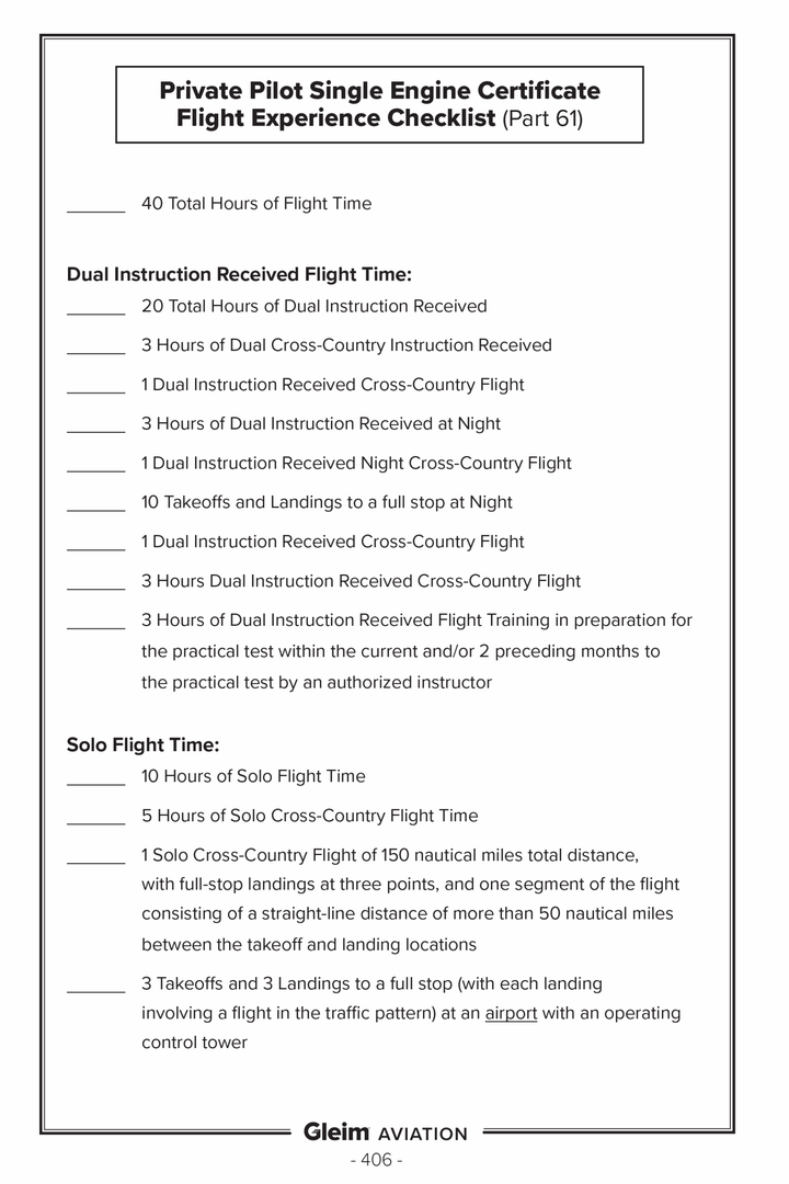 Gleim Career Pilot Training Logbook