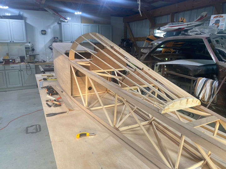 Mini-Max 1030R Ultralight Aircraft Project – Varnished, On Wheels