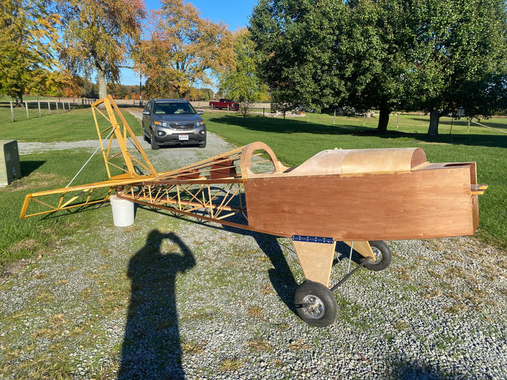 Mini-Max 1030R Ultralight Aircraft Project – Varnished, On Wheels