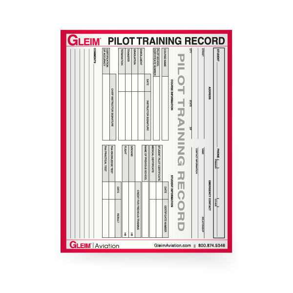Gleim Instrument Pilot Training Record